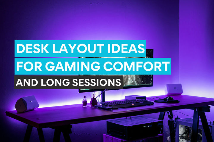 Schreibtisch-Layout-Ideen für Gaming-Komfort und lange Sessions