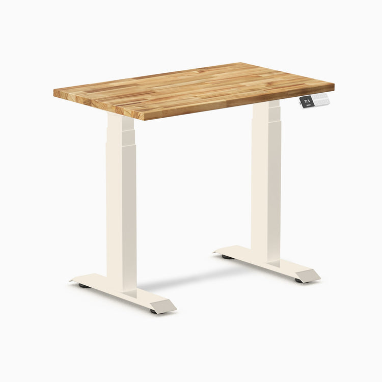 Desky Dual Mini höhenverstellbarer Schreibtisch aus Hartholz
