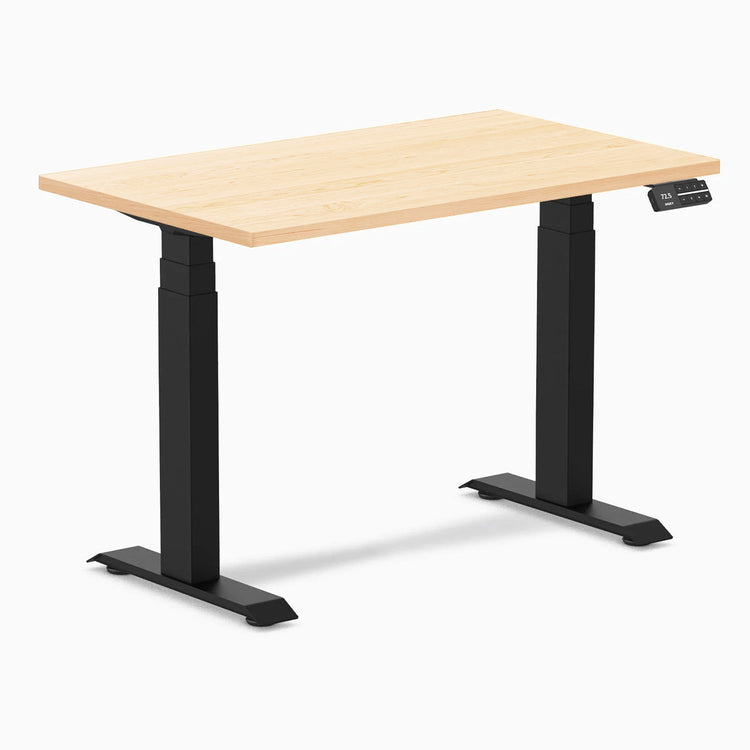 Desky Dual Mini höhenverstellbarer Schreibtisch aus Hartholz
