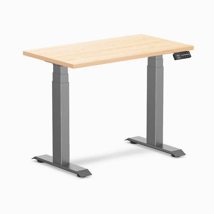 Desky Dual Mini höhenverstellbarer Schreibtisch aus Hartholz