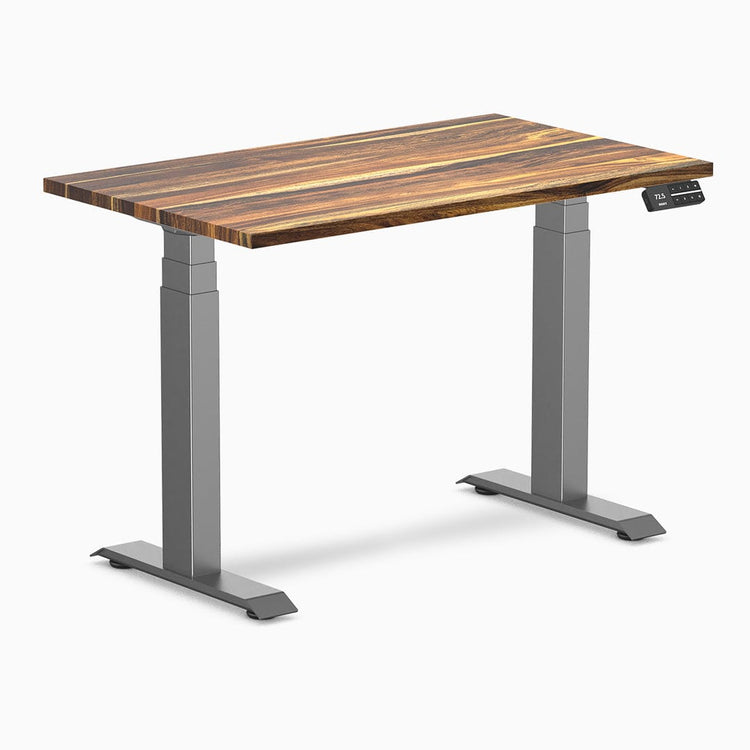 Desky Dual Mini höhenverstellbarer Schreibtisch aus Hartholz