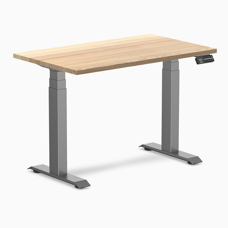 Desky Dual Mini höhenverstellbarer Schreibtisch aus Hartholz