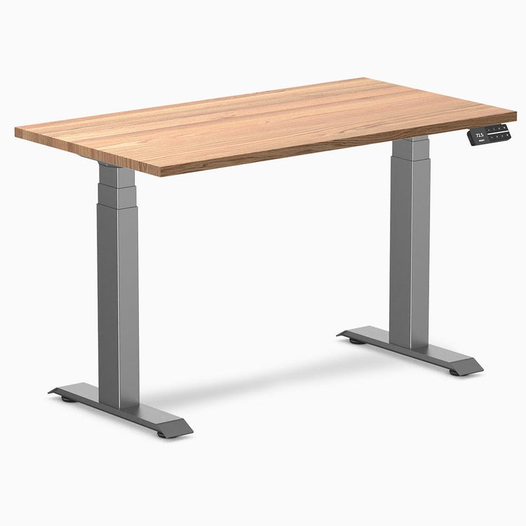 Desky Dual Mini höhenverstellbarer Schreibtisch aus Hartholz