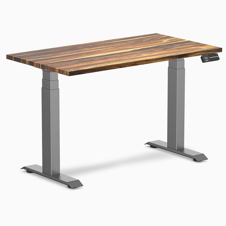 Desky Dual Mini höhenverstellbarer Schreibtisch aus Hartholz
