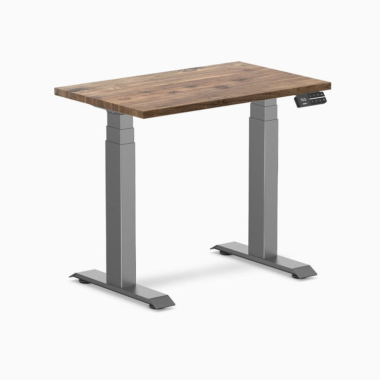 Desky Dual Mini höhenverstellbarer Schreibtisch aus Hartholz
