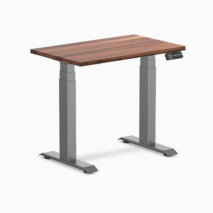 Desky Dual Mini höhenverstellbarer Schreibtisch aus Hartholz