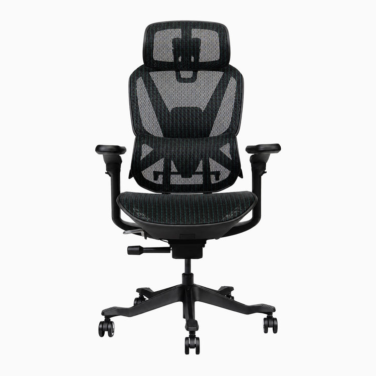 Desky Contourra ergonomischer Bürostuhl ohne Fußstütze, Vorderansicht