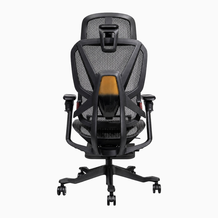 Desky Contourra ergonomischer Bürostuhl, Rückansicht