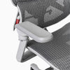 Weißer Contourra ergonomischer Stuhl mit verstellbaren Armlehnen