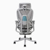 Desky Contourra ergonomischer Bürostuhl in Weiß, Rückansicht