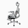 Desky Contourra ergonomischer Bürostuhl in Weiß mit eingeklappter Fußstütze