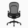 Desky Pivot Ergonomic Office Task Chair in Black without headrest, back