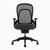 Desky Pivot Ergonomic Office Task Chair in Black without headrest, front