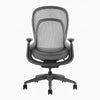 Desky Pivot Ergonomic Office Task Chair in Black and Grey without headrest