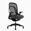 Desky Pivot Ergonomic Office Task Chair in Black without headrest
