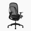 Desky Pivot Ergonomic Office Task Chair in Black without headrest