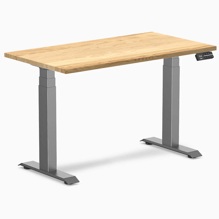 Desky Dual Mini höhenverstellbarer Schreibtisch aus Hartholz