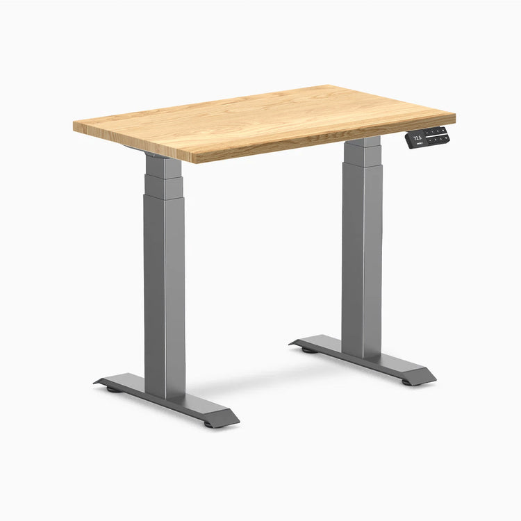 Desky Dual Mini höhenverstellbarer Schreibtisch aus Hartholz