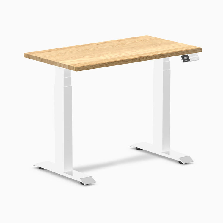 Desky Dual Mini höhenverstellbarer Schreibtisch aus Hartholz