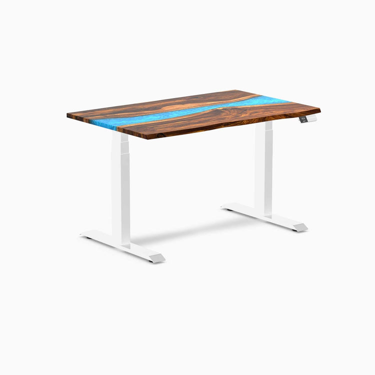 Desky Dual Resin Hardwood Sit Stand Desk