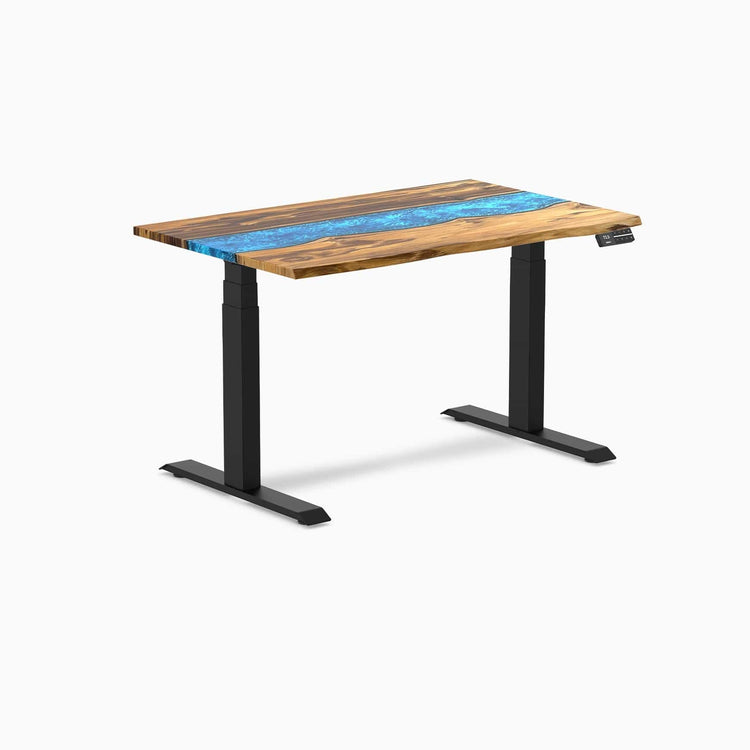 Desky Dual Resin Hardwood Sit Stand Desk