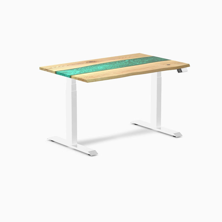 Desky Dual Resin Hardwood Sit Stand Desk