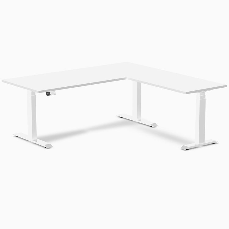 Desky Eco L-Shape Melamine Sit Stand Desk