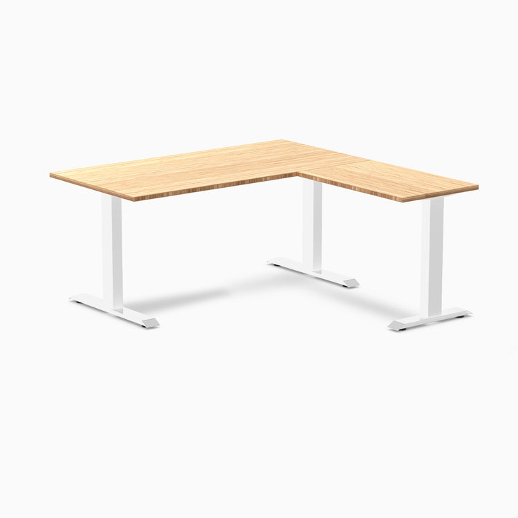 Desky Zero Bambus L-förmiger Schreibtisch