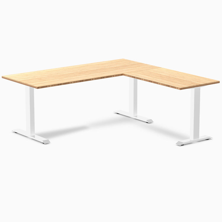 Desky Zero Bambus L-förmiger Schreibtisch