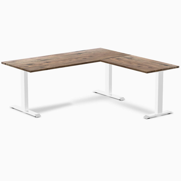 Desky Zero Hardwood L-Shape Office Desk