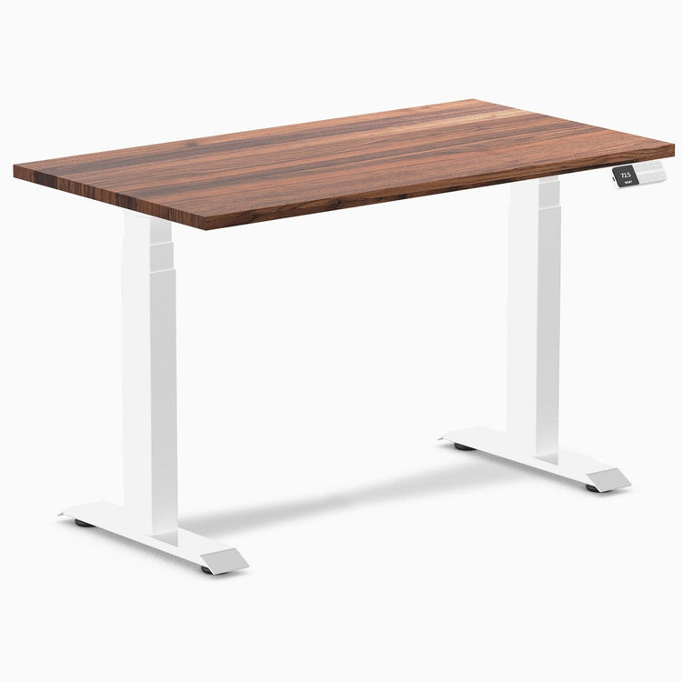 Desky Dual Mini höhenverstellbarer Schreibtisch aus Hartholz