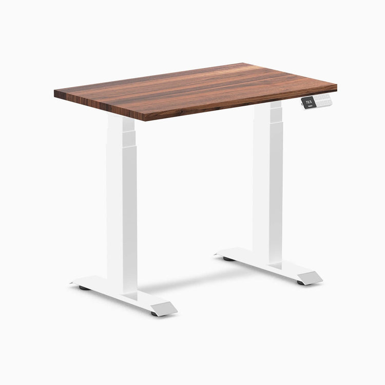 Desky Dual Mini höhenverstellbarer Schreibtisch aus Hartholz