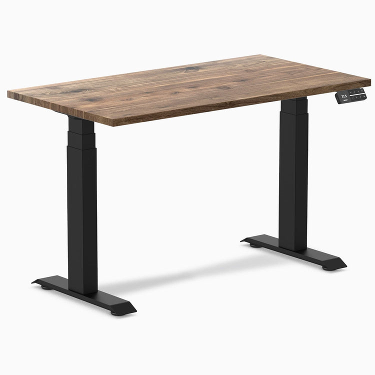 Desky Dual Mini höhenverstellbarer Schreibtisch aus Hartholz