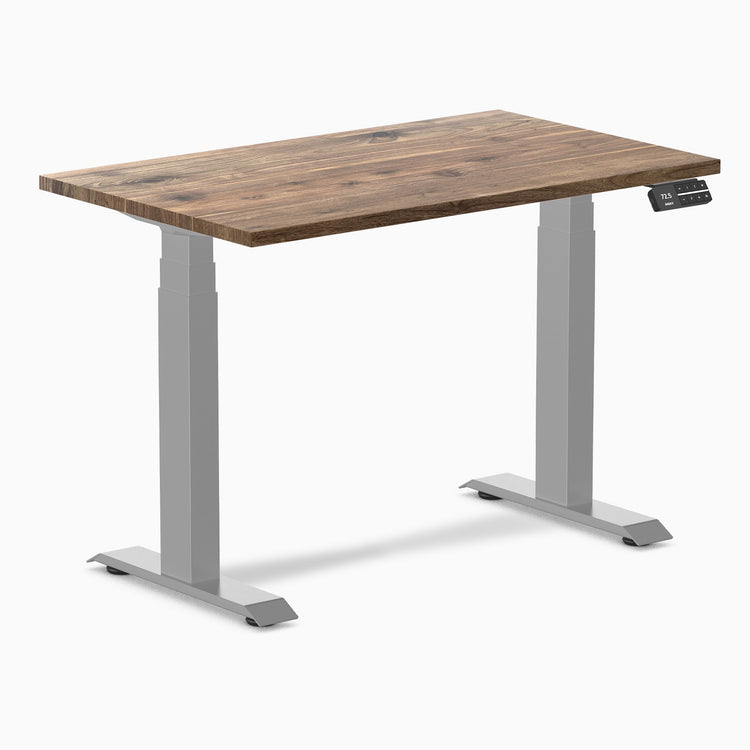 Desky Dual Mini höhenverstellbarer Schreibtisch aus Hartholz