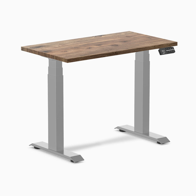 Desky Dual Mini höhenverstellbarer Schreibtisch aus Hartholz