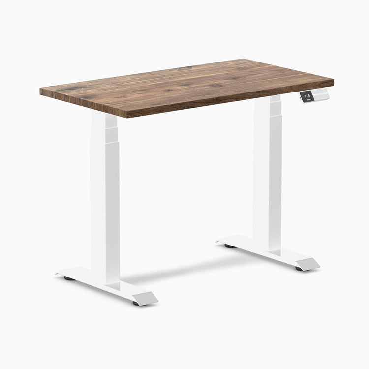 Desky Dual Mini höhenverstellbarer Schreibtisch aus Hartholz