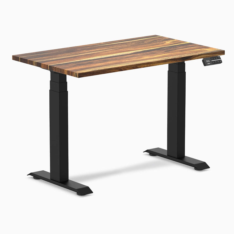 Desky Dual Mini höhenverstellbarer Schreibtisch aus Hartholz