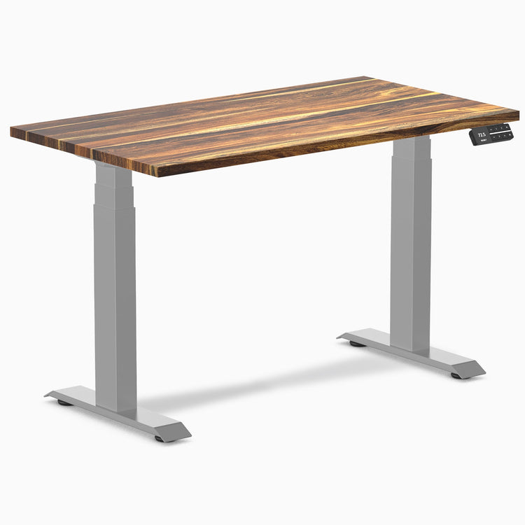 Desky Dual Mini höhenverstellbarer Schreibtisch aus Hartholz