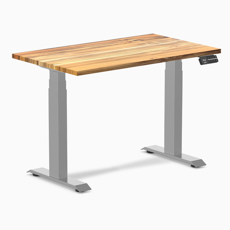 Desky Dual Mini höhenverstellbarer Schreibtisch aus Hartholz