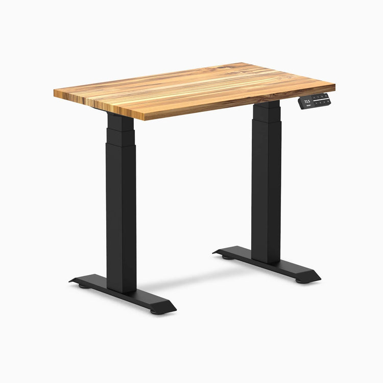 Desky Dual Mini höhenverstellbarer Schreibtisch aus Hartholz