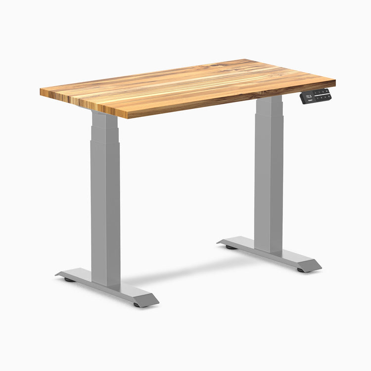 Desky Dual Mini höhenverstellbarer Schreibtisch aus Hartholz