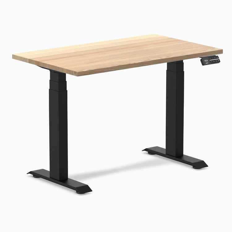 Desky Dual Mini höhenverstellbarer Schreibtisch aus Hartholz