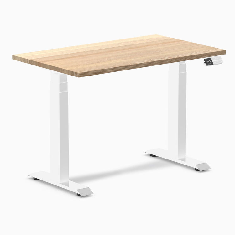 Desky Dual Mini höhenverstellbarer Schreibtisch aus Hartholz