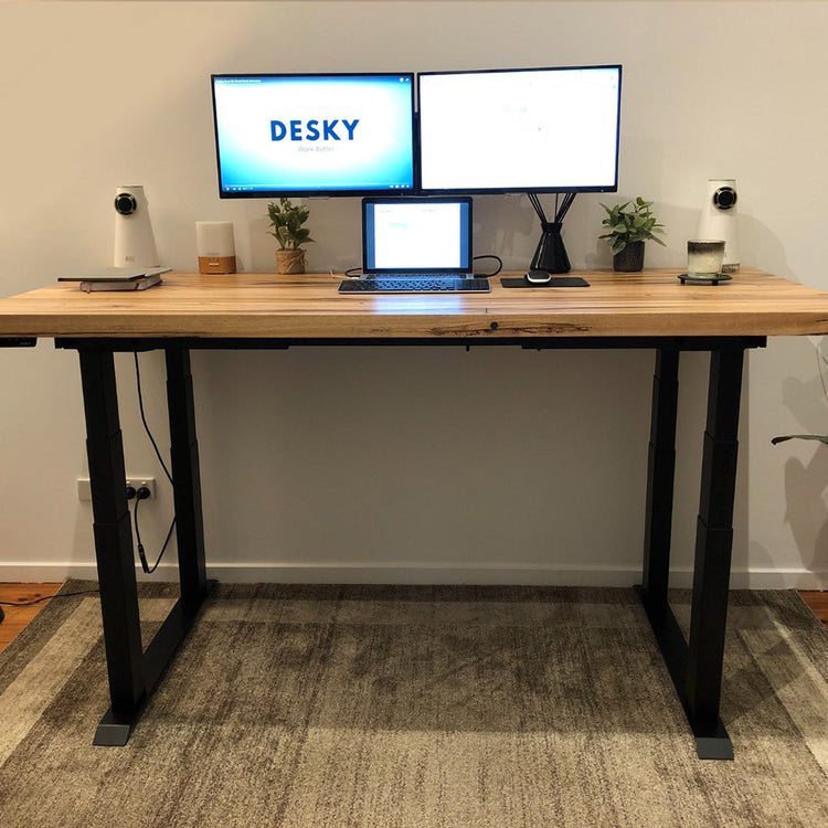 Desky Quad Sitz-Steh-Tischgestell Mattschwarz -Desky®
